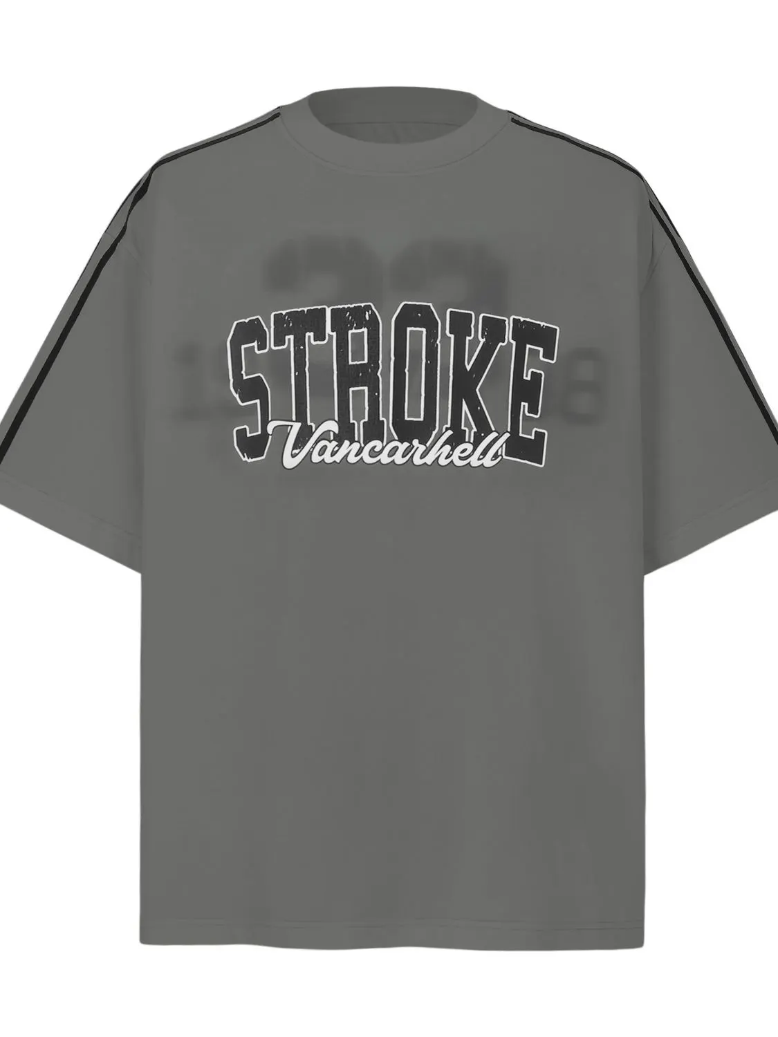 Men's Letter Round Neck Short Sleeve T-Shirt